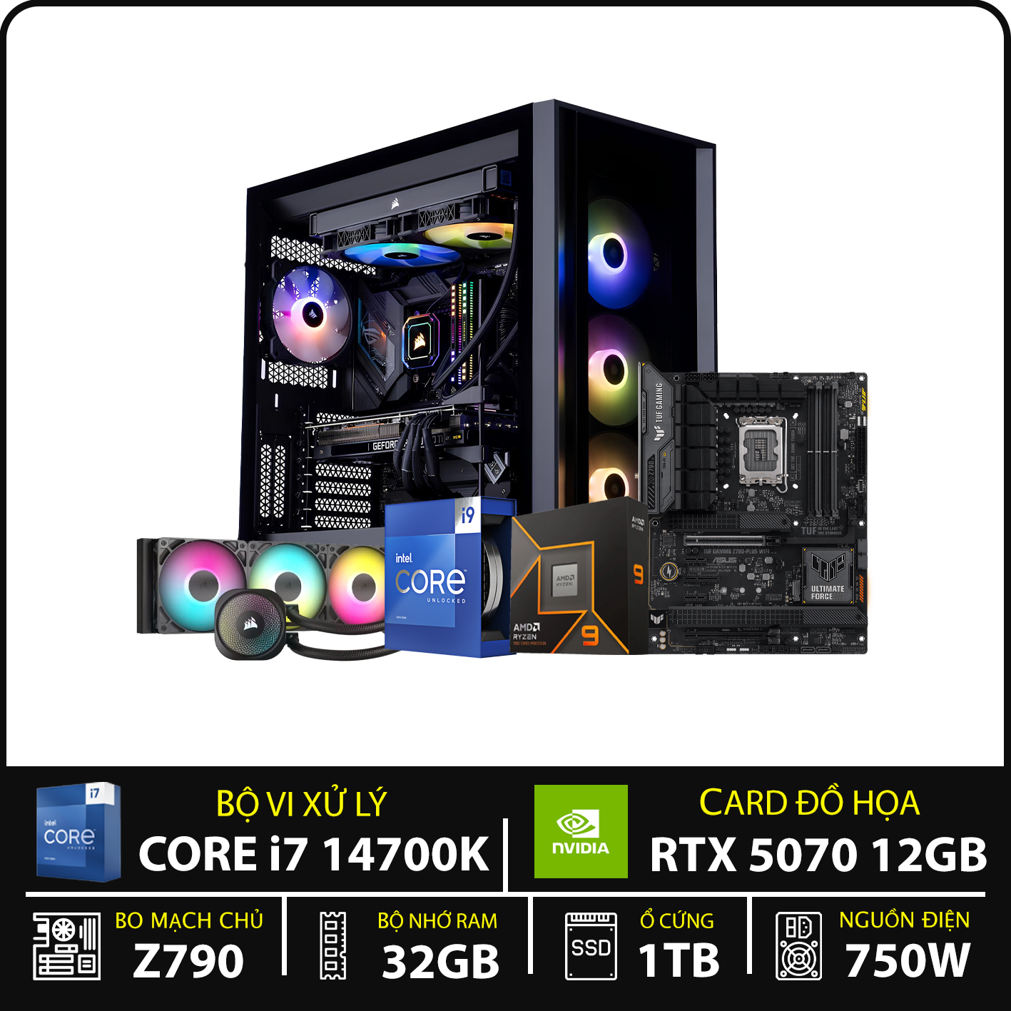 PNPC CORE I7 14700K | 32GB | NVIDIA RTX 5070 12GB GDDR7...