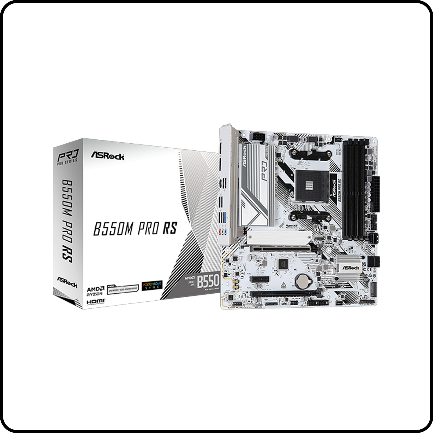 BO MẠCH CHỦ ASROCK B550M PRO RS DDR4 (AMD B550/AM4/MATX/4 KHE RAM)