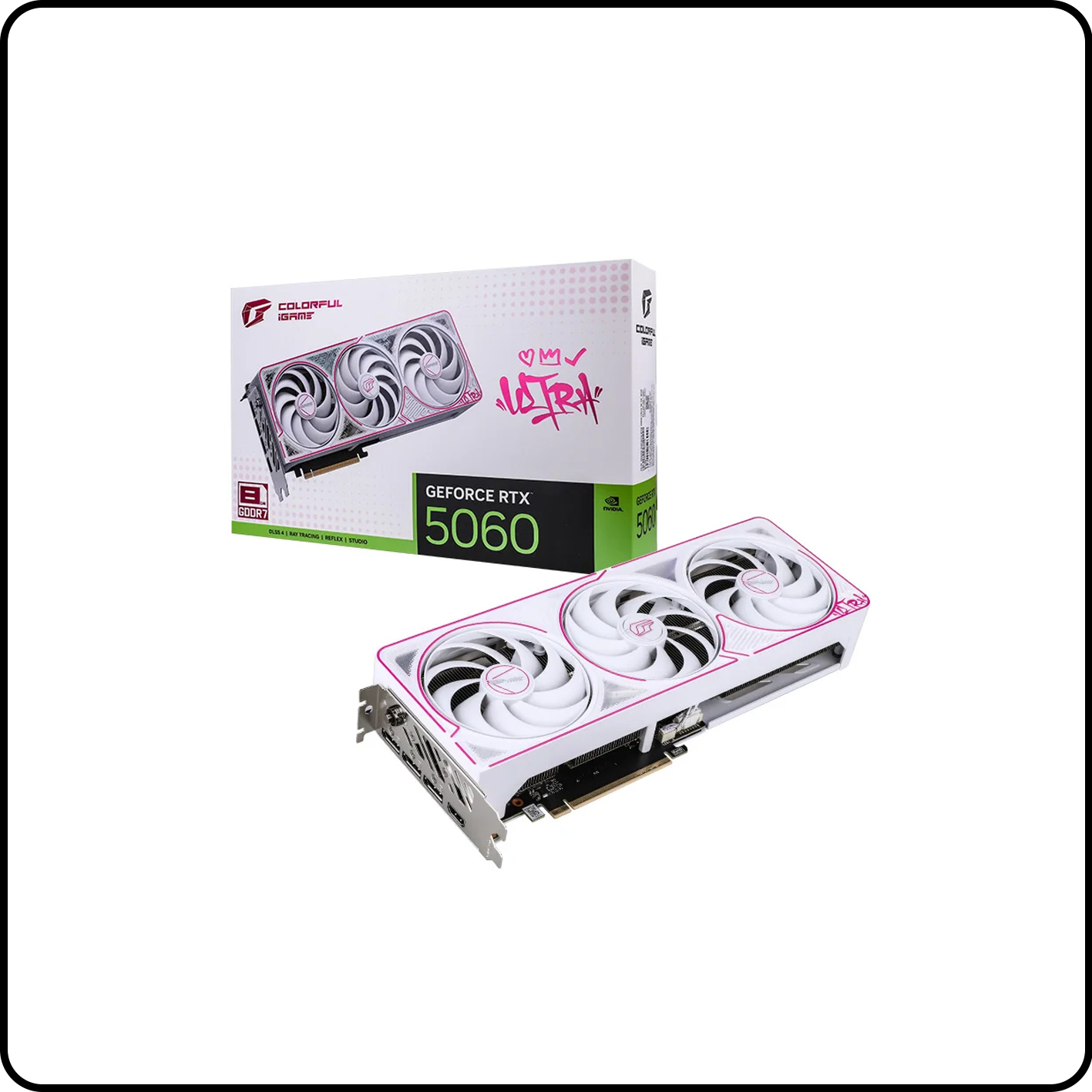 CARD MÀN HÌNH NVIDIA GEFORCE COLORFUL IGAME RTX 5060 ULTRA-W OC 8GB-V