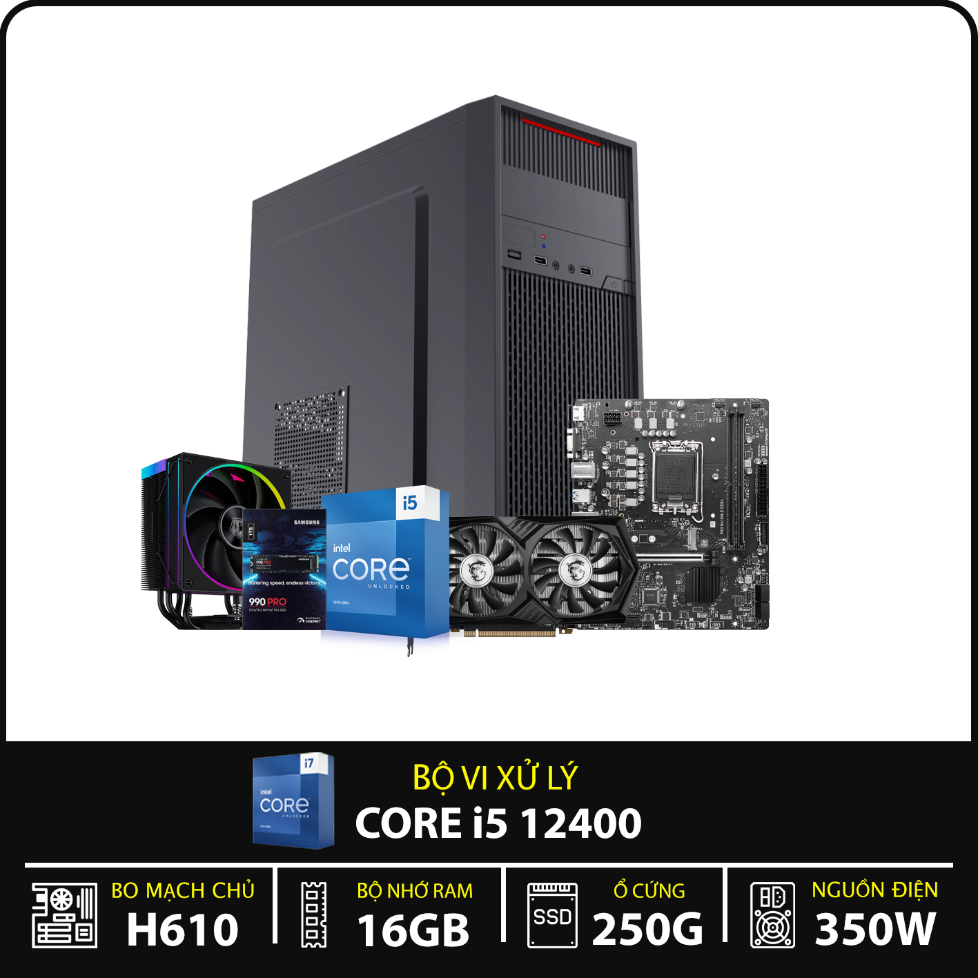 PNPC VP CORE I5 12400 | 16GB | 500GB NVME | INTEL UHD 730...