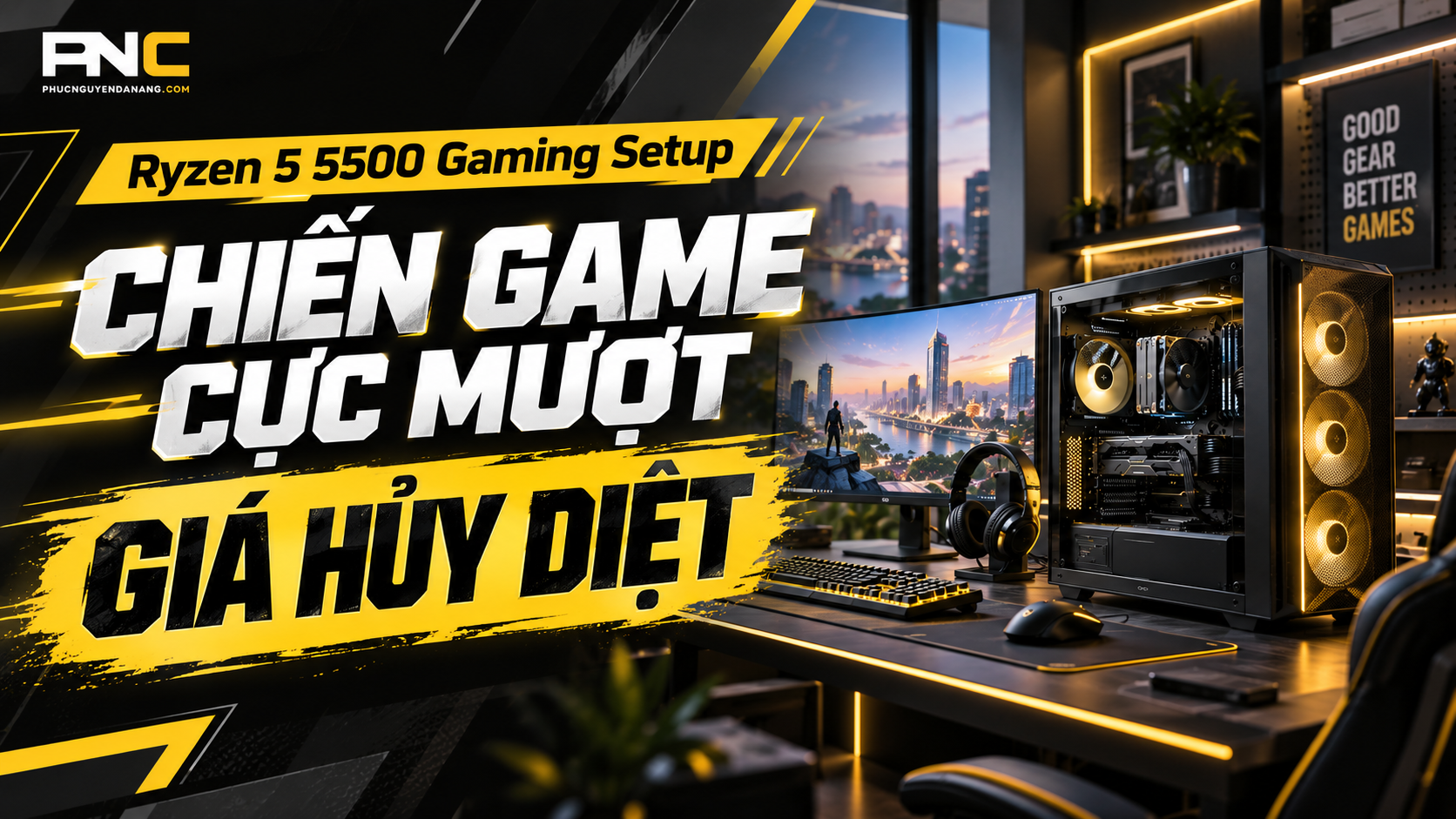 Ryzen 5 5500 Gaming Setup – Chiến Game Cực Mượt