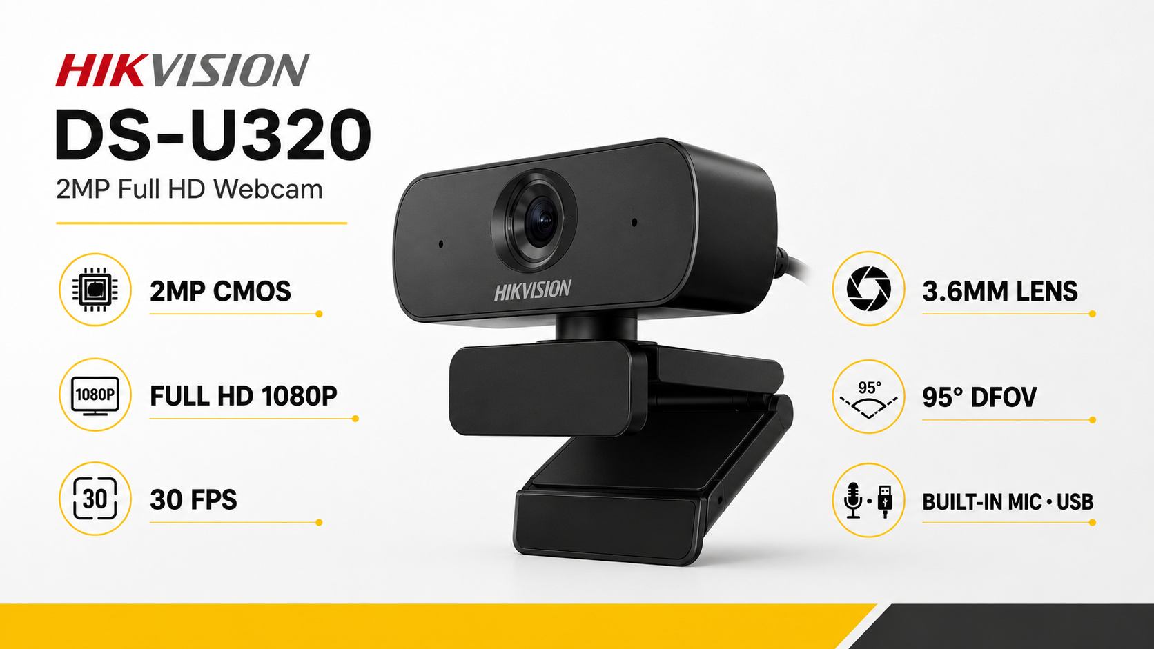 Thông số webcam Hikvision DS-U320 2MP Full HD 1080P