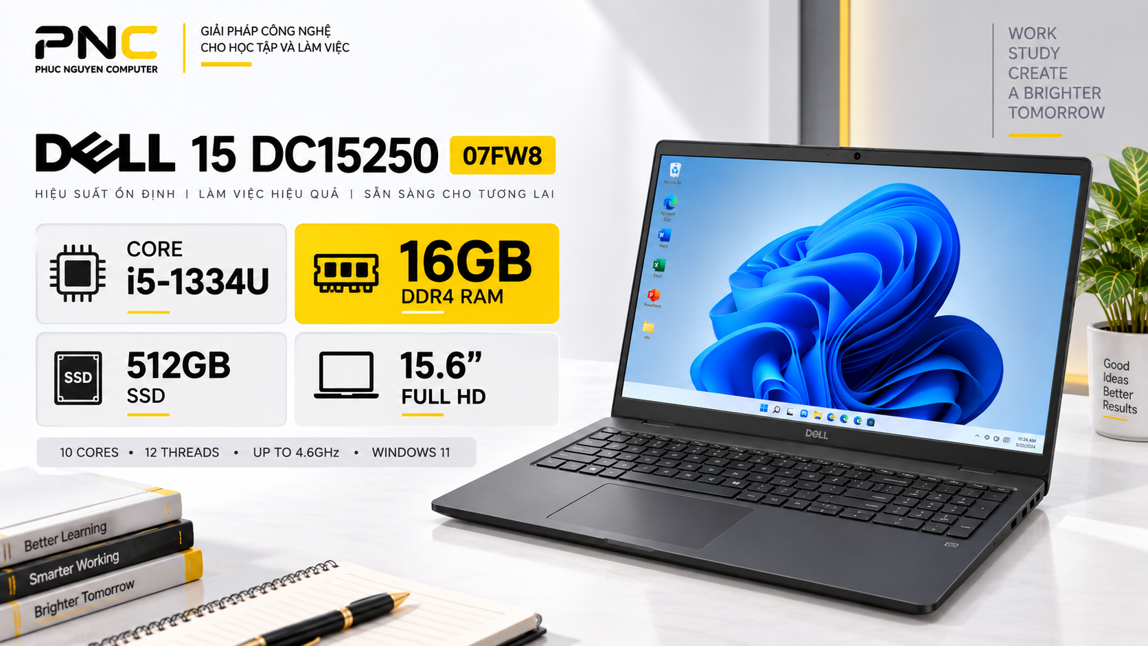 Dell DC15250 07FW8 i5-1334U 16GB DDR4 SSD 512GB