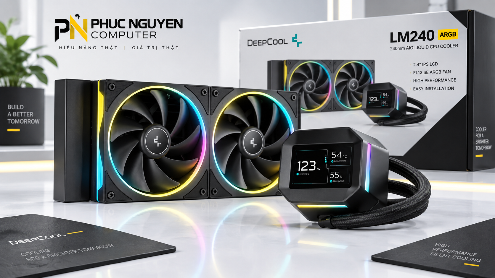 DeepCool LM240 tản nhiệt nước 240mm màn hình LCD