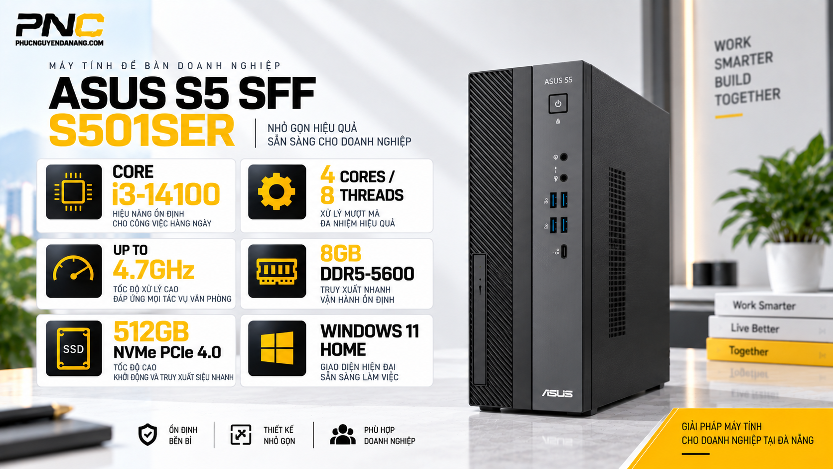 ASUS S501SER Core i3-14100 8GB DDR5 SSD 512GB