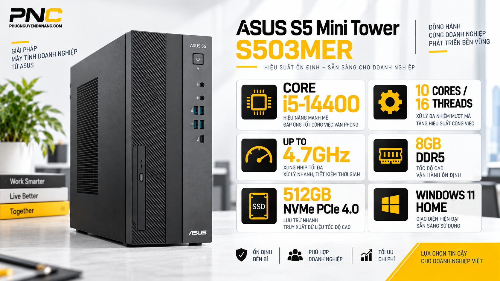 ASUS S503MER Core i5-14400 8GB DDR5 SSD 512GB