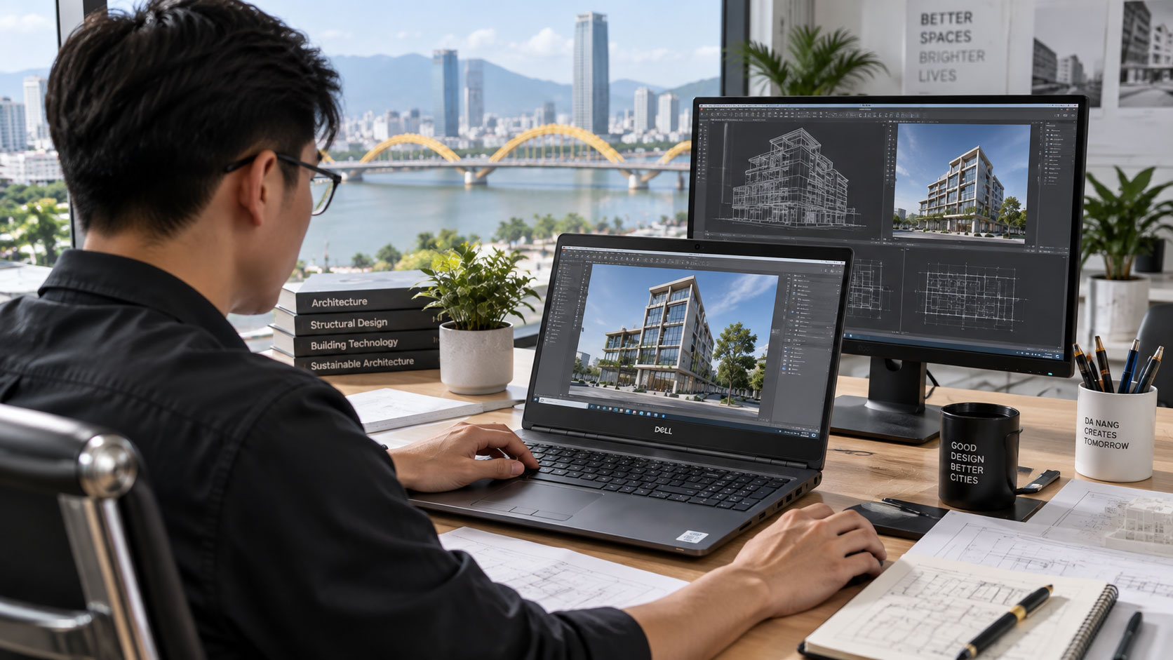 Dell Precision 7550 workstation cho kiến trúc đồ họa 3D