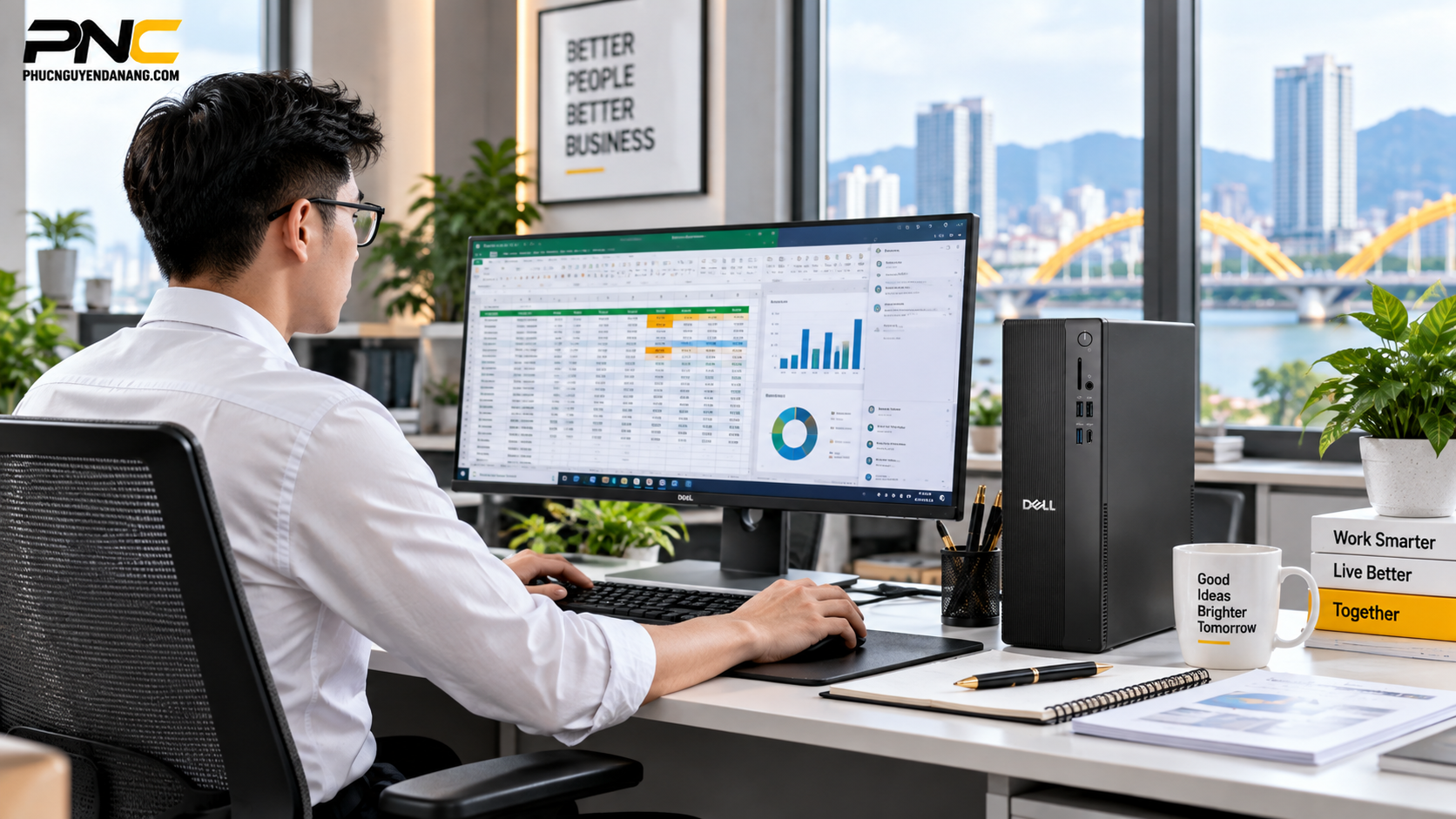 Máy bộ Dell Core i5-14500 QVS1260 cho văn phòng doanh nghiệp Đà Nẵng