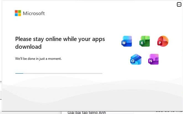 Thông báo cài đặt Microsoft Office Home & Business 2024 thành công