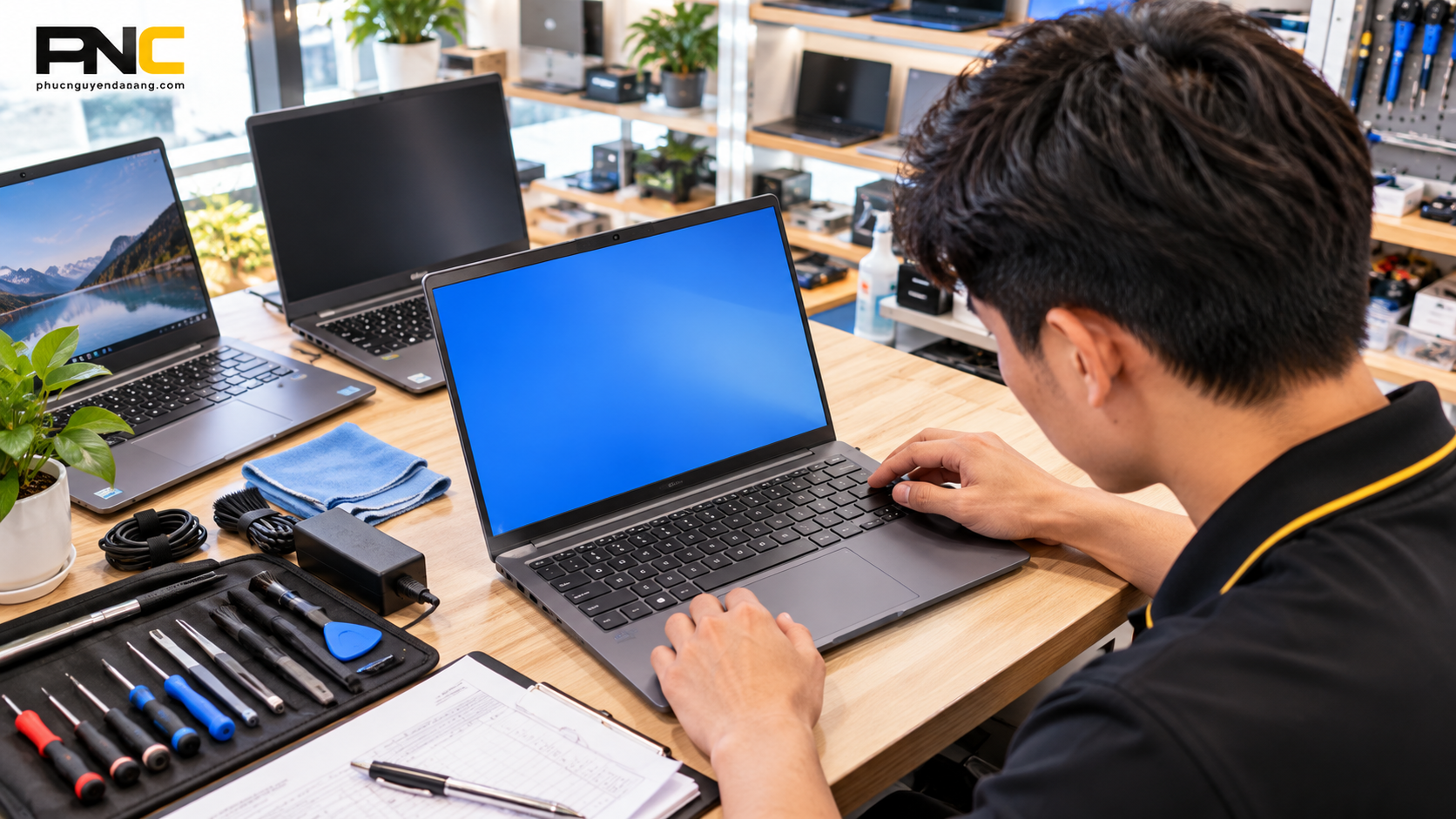 Kinh nghiệm mua laptop cũ qua kiểm tra màn hình bàn phím và ngoại hình