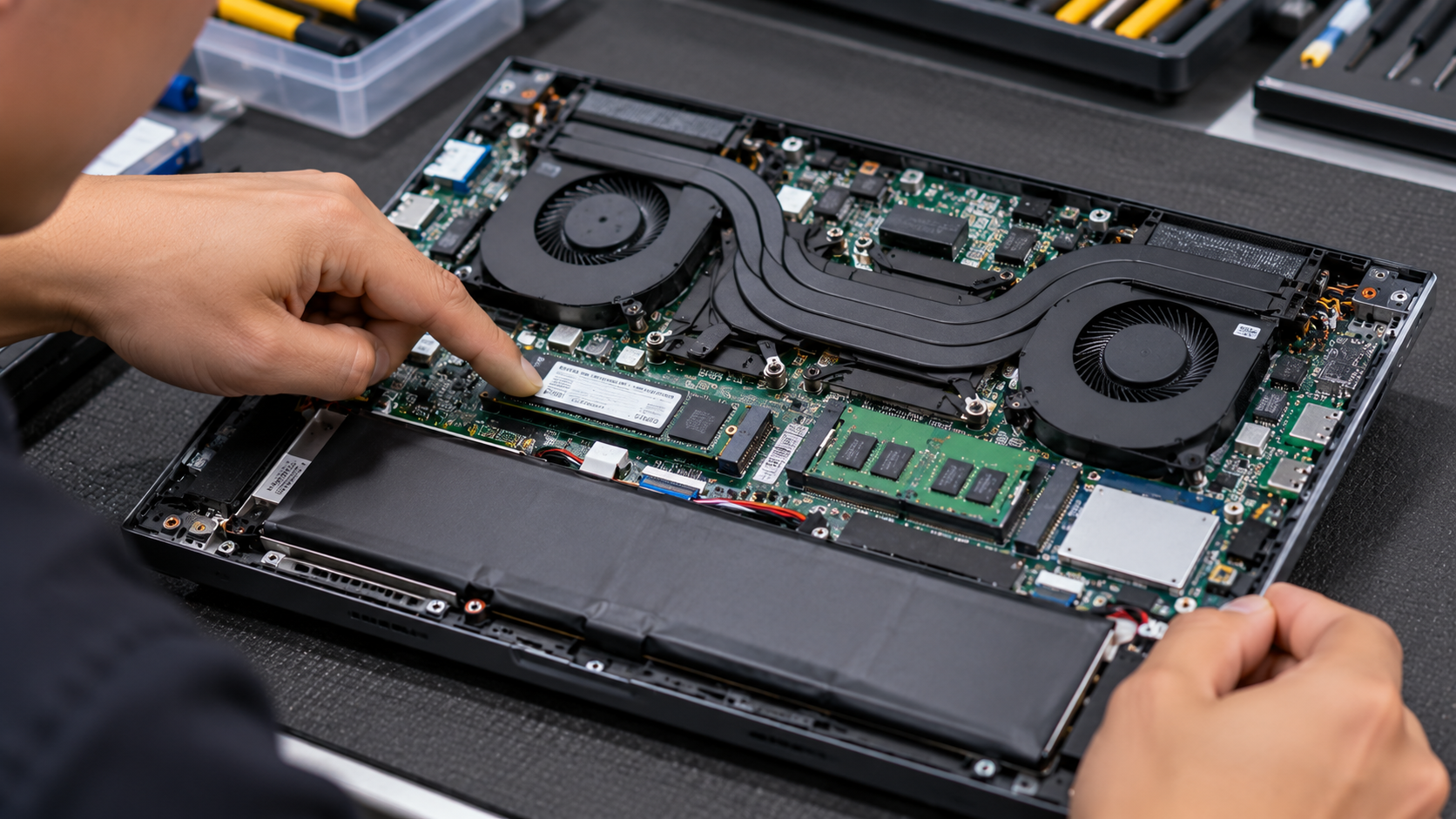 Kiểm tra RAM SSD và linh kiện bên trong laptop trước khi nâng cấp
