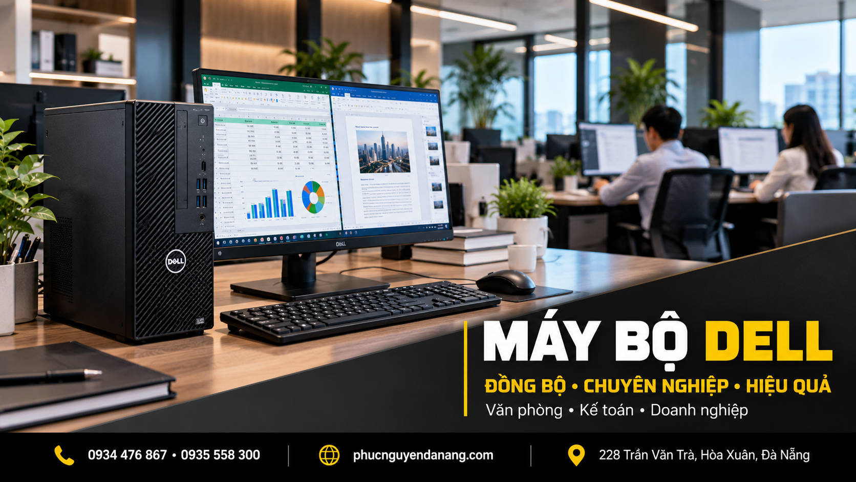 Máy bộ Dell đồng bộ cho văn phòng và doanh nghiệp tại Phúc Nguyên Computer Đà Nẵng