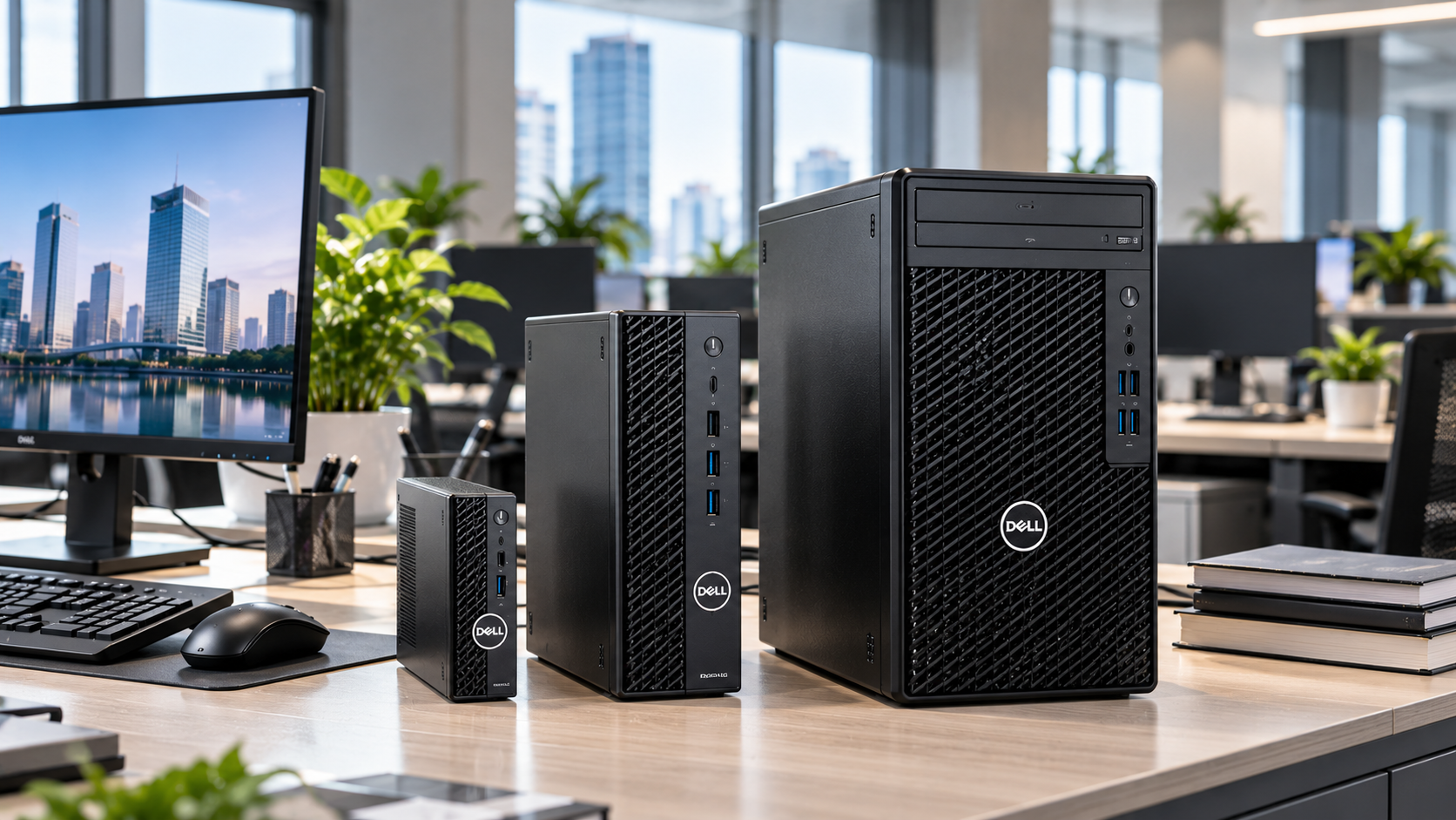 So sánh kích thước máy bộ Dell Micro, SFF và Tower