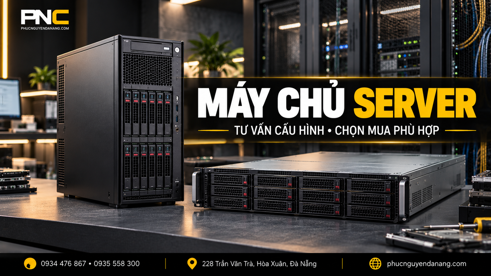 Máy chủ Server Tower và Rack cho doanh nghiệp tại Phúc Nguyên Computer Đà Nẵng